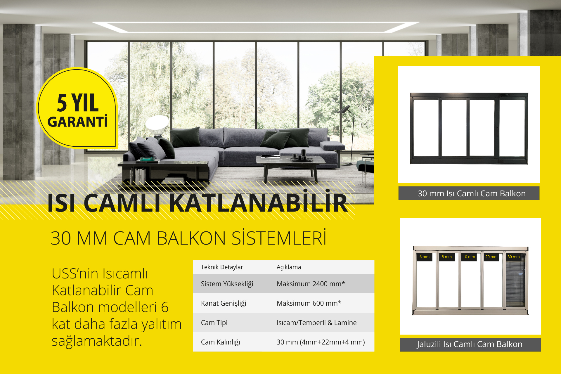 Isıcamlı Cam Balkon Sistemleri