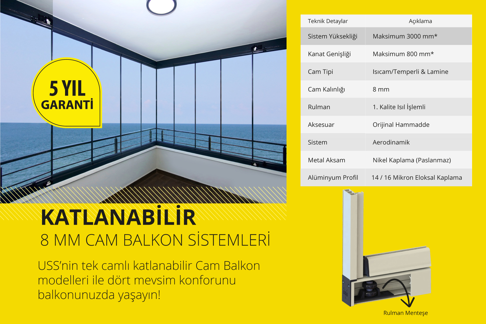 Katlanır Cam Balkon Sistemleri